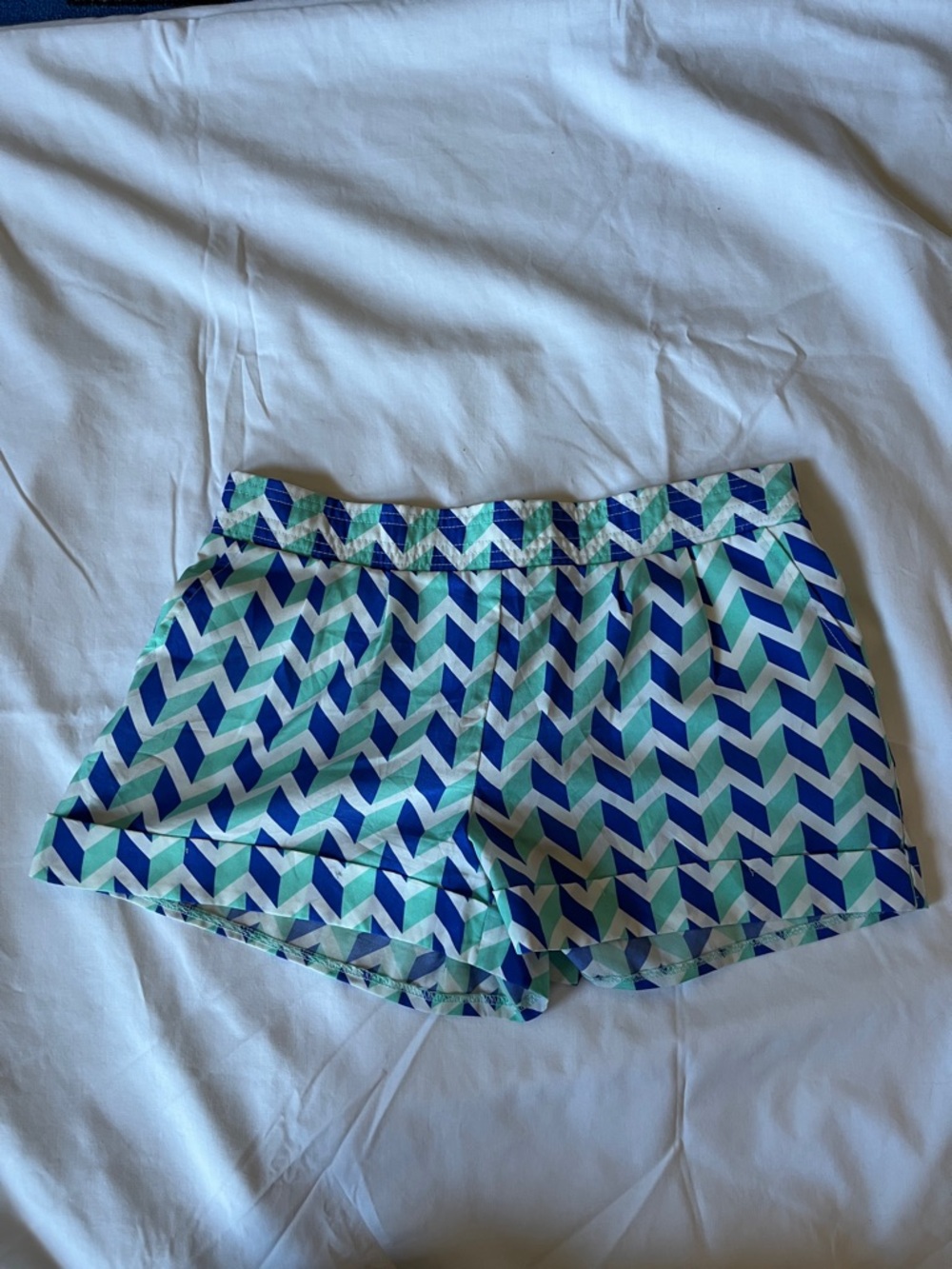 Soulmates Teal & Blue Chevron Active Shorts